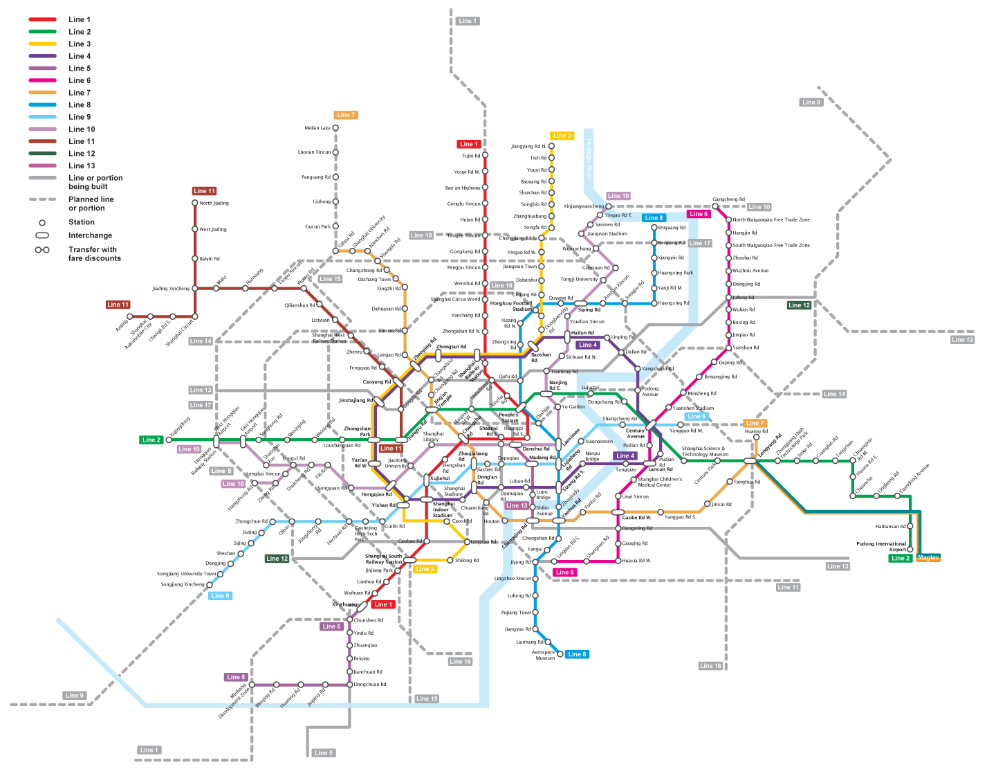 Shanghai Metro Map 2021